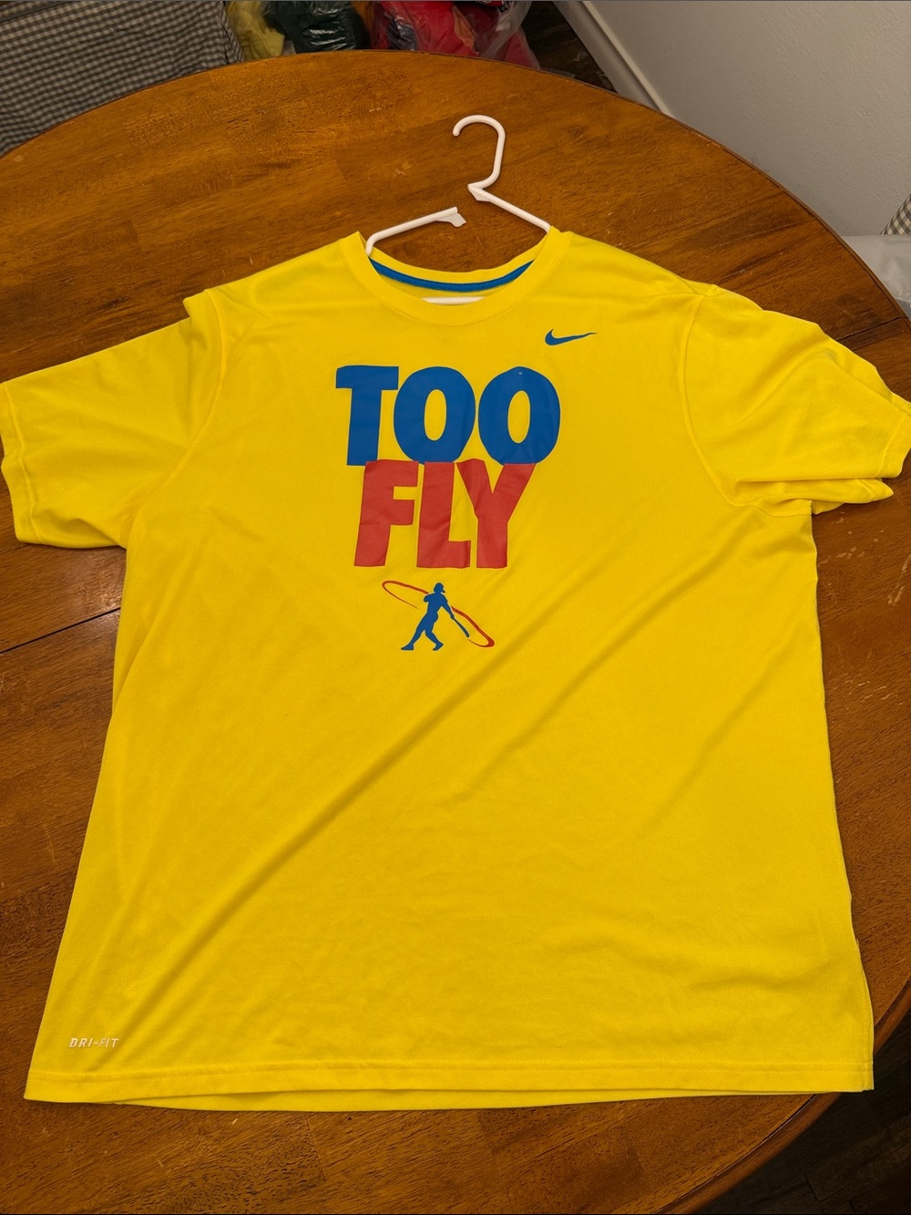 Nike Yellow "Too Fly" Short Sleeve Graphic Tee xxl